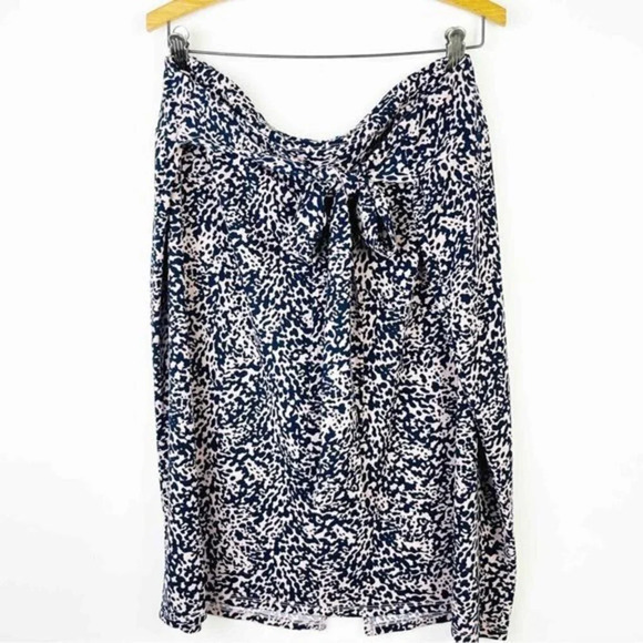 14th & UNION Purple Pink Leopard Print Midi Skirt Size 3X - Picture 4 of 6